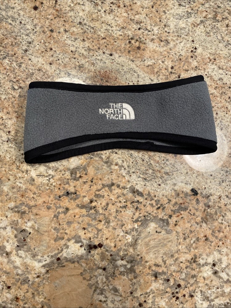The North Face Polartec Fleece Headband Ear Warmer Gray Hiking Outdoors One Size