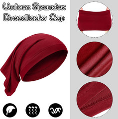 SATINIOR 6 Pcs Spandex Dreadlock Cap Dreadlock Tube Bands Unisex Men Women Elast