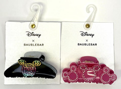 Disney x Baublebar Hair Claw Clips, Black & Pink Disney, Mickey Minnie Mouse