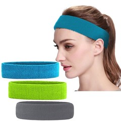 3 Pack Men & Women Sweatband Headband Terry Cloth Moisture Wicking for Sports Te