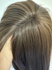 New Fashion 6.3″x6.3″Front Lace Water Wave Wavy Synthetic Hair Topper 22″