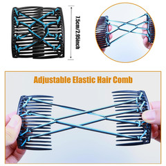 5 Pieces Stretchy Magic Hair Comb Adjustable Elastic Comb Clip for Women Girls N
