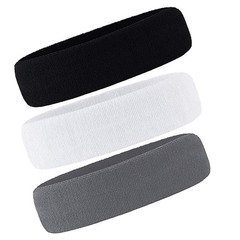 3 Pack Men & Women Sweatband Headband Terry Cloth Moisture Wicking for Sports…