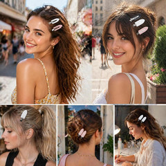 24 Pcs Creaseless Hair Clips, No Bend No Crease Flat Hair Clips for Women – Hair