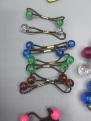 Vintage 80s Hair Tie Ponytail Holder GOODY LARGE SMALL Twin Bead Knockers-38 Pcs