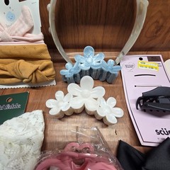 Kitsch Scunci Wild Fable Hair Accessory Bundle Claw Clips Bows Scrunchies Pearl