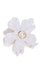 Women’s Lily Claw Clip, Mother of Pearl, White, One Size