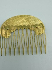 Lot Of 3 Vintage Hair Combs – 2 Made In France – 1 A.I.M. Piano Keys Comb