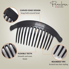 Parcelona France Arch Extra Large Shell 13 Teeth Interlocking Side Hair