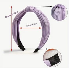 Black Top Knot Fabric Headband Bohemian Festival Hair Accessory