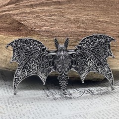 Festival Silver Bat Bats Gothic Celti Moon magic Spell Love Hair Clip Comb