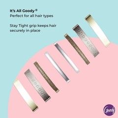 Stay Tight Hair Barrettes 8Ct Non-Slip Metallic Hair Clips