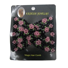 Women’s Fashion Magic Hair Comb Slide Easy Double Beads Hair Comb Clip Stretchy