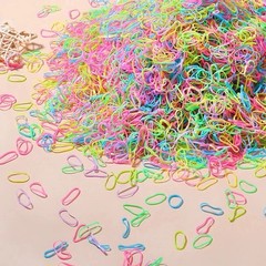 500pcs Girls Colorful Disposable Rubber Bands Kids Ponytail Hair Ties Bulk Packs