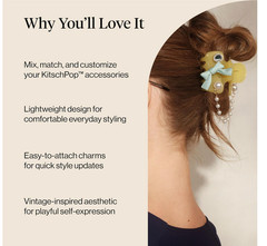 Kitsch KitschPop Charm Sets – Interchangeable Charms For Hair Clips, 6pcs