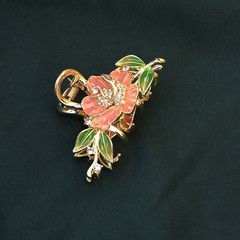 New Chinese Style Painted Peony Hair Claw Vintage Qipao Hair Accessory
