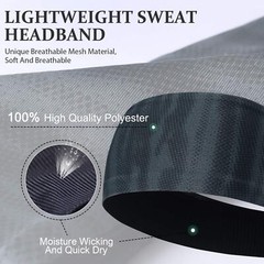 Sweat Absorbing Headband Moisture Wicking Sweatband Sport Headband for Men Women