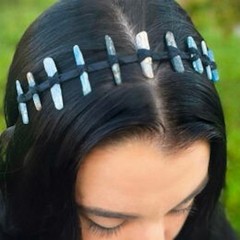 Blue Kyanite Adjustable Stainless Steel Head Band for Crystal Healing New