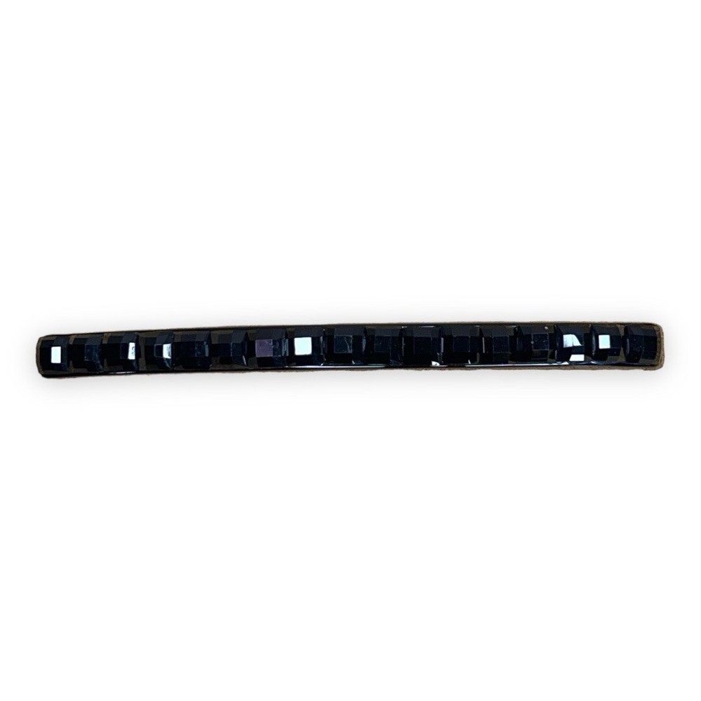 BLACK GEM HAIR CLIP SILVER EVENT PARTY GLAM COCKTAIL CLIP PARIS