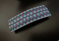 Artisan Designer Polymer Barrette Multicolor Geometric Made in France Hair Clip