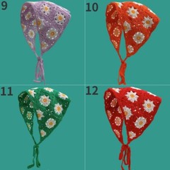 Women Floral Knitted Headband Hair Accessory Band Crochet Hollow Out Sweet