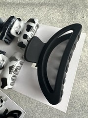 Time And Tru Hair Claw Clip Lot of 2 Sets, 14 Total Black Clear White Lg Small