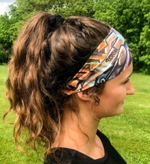 GRAFFITI ART Spandex Headband-Bolder Wider Stretch Hair Bands-Softball-Yoga
