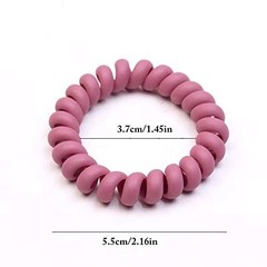 Spiral Hair Ties Set – 10 Piece Medium Coil Elastics for Thick Hair, Multicol…