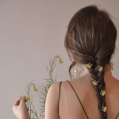 12PCS Hair Clips for Women & Girls – Cute Mini Flower Barrettes in Gold & Silver