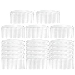20 Pack Clear White Large Plastic Hair Side Comb With Long Teeth Hairpins Grips