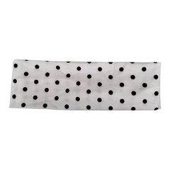 White Polka Dot Headband for Women Soft Stretch Hair Band
