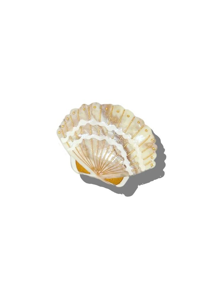 Solar Eclipse Hand-painted Seashell Claw Hair Clip Eco Friendly