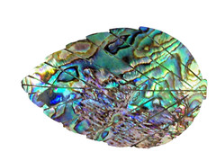 ABALONE BLUE PAUA SEASHELL HAIR BARRETTE 80’s VINTAGE