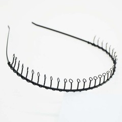 US 10-20 Pack Unisex Hairband Comb Headband Metal Wire with Teeth