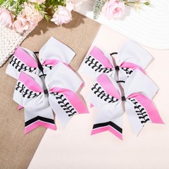 12 PCS Softball Cheer Bows 8″ Softball Thread Large Cheer Hair Bows Ponytail …
