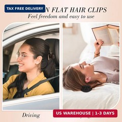 10PCS Flat Hair Clips – French Claw Duckbill No Slip Barrettes