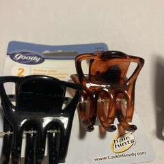 Goody 1.5” Claw Jaw Fashion Clips – 2 Sets Black Brown New 2000 G72 Y1