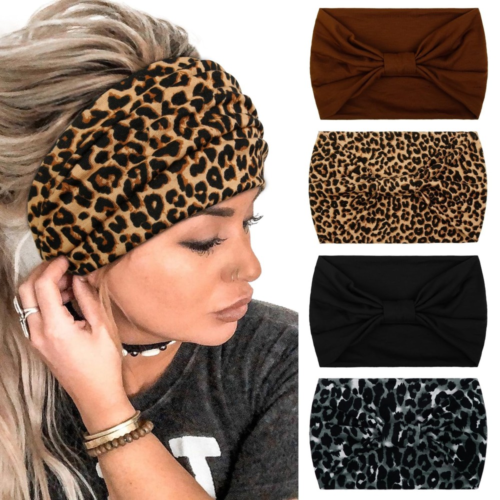 Wide Headbands for Women Black Stylish Head Wraps Boho Thick Hairbands Large …
