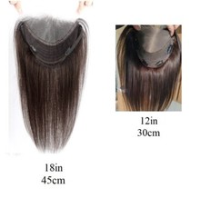 5″x6.7″Seamless Lace 100% Human Hair Topper with Adjustable Elastic Band 12″~18″
