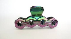 Metallic iridescent multi colored acrylic hair claw clip for long fine hair