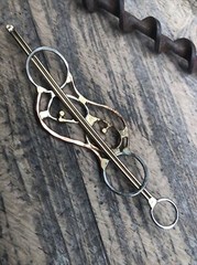Hair barrette, clip slide, Medium artist made, Modern