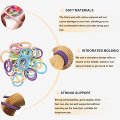 50 Pack Ouchless Elastic Hair Ties No Crease Ponytail Holders Soft Hair Bands US