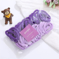 50Pcs Black Elastic Hair Band Leagues Ties Colets Scrunchies Springs Gum Accesso