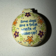Natural Life Mini Folding Mirror & Pop Up Hair Brush “Some Days Are A Total..”