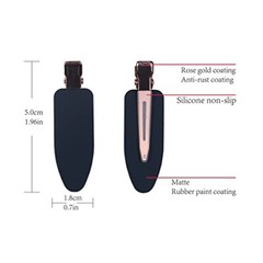 12 pieces No Bend Hair Clips, Curl Pin Clips, No Crease Hair Clips for Black