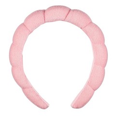 NEW Conair Blush Pink Spa Makeup and Face Washing Headband for Soft Terry Cloth