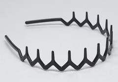 Black Brown Zigzag Plastic Headband Geometric Shape Hair Accessory for Women