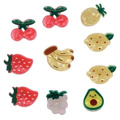 10 PCS Fruit Hair Claw Clips for Women 1 Count (Pack of 10), Multicolor