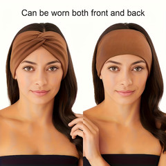 20 Pack Wide Boho Headbands for Women Elastic Knotted Yoga Sports Hairband Set