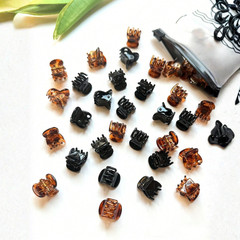 20pcs Mini Brown Hair Clips Strong Grip Claw Clips Women Bangs Bun Accessories
